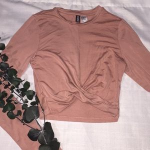 Mauve Long Sleeve Crop Top